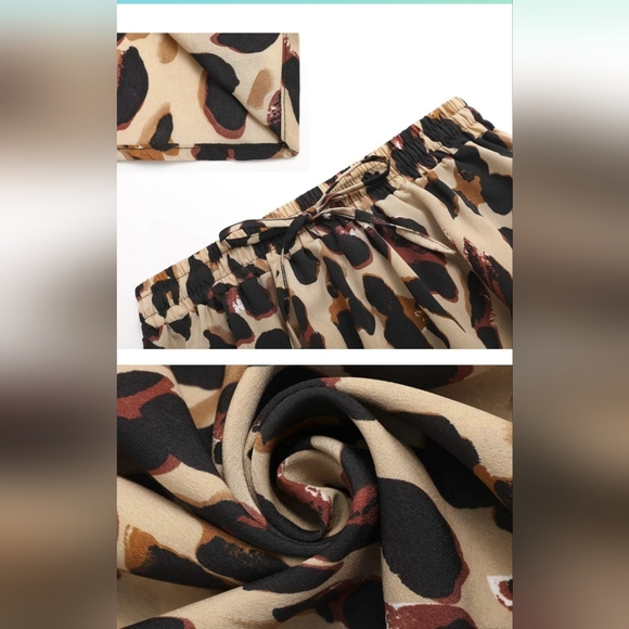 Leopard print Chiffon Maxi skirt womens Size M - Picture 4 of 6